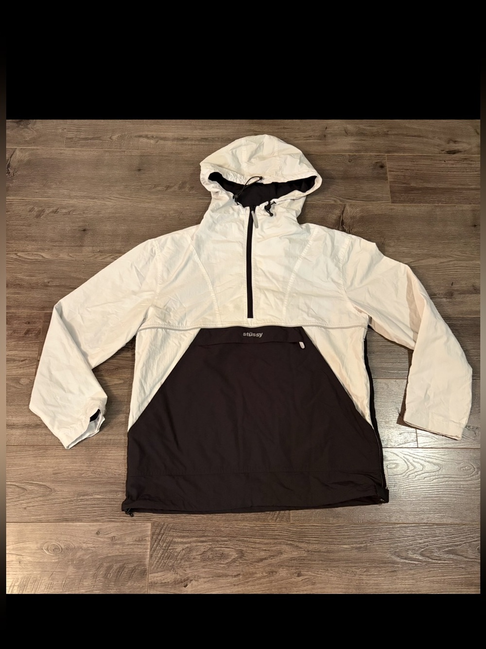 Stüssy reflective sports 3/4 zip pullover anorak jacket men’s large